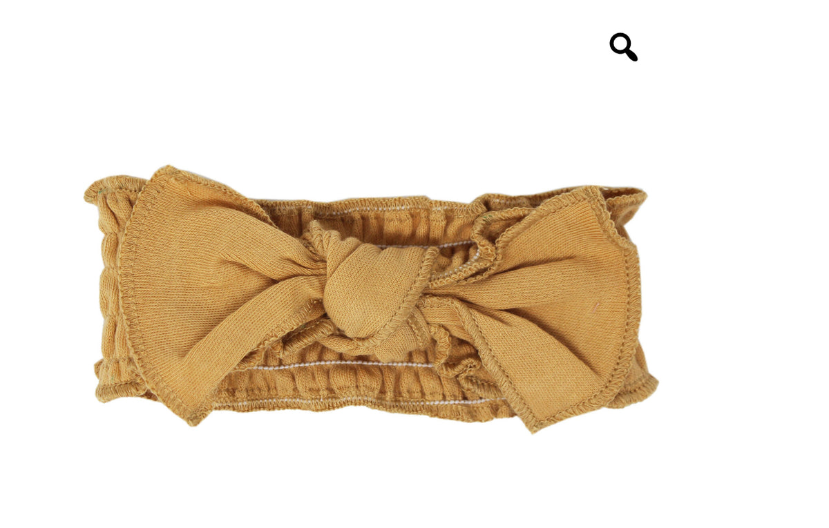 Organic Smocked Tie Headband