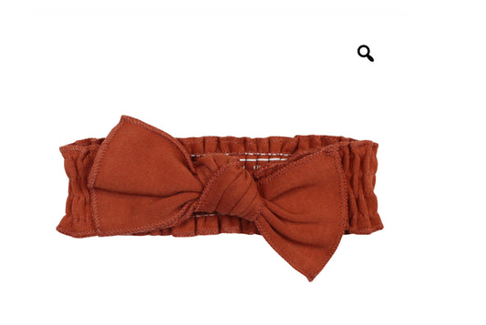 Organic Smocked Tie Headband