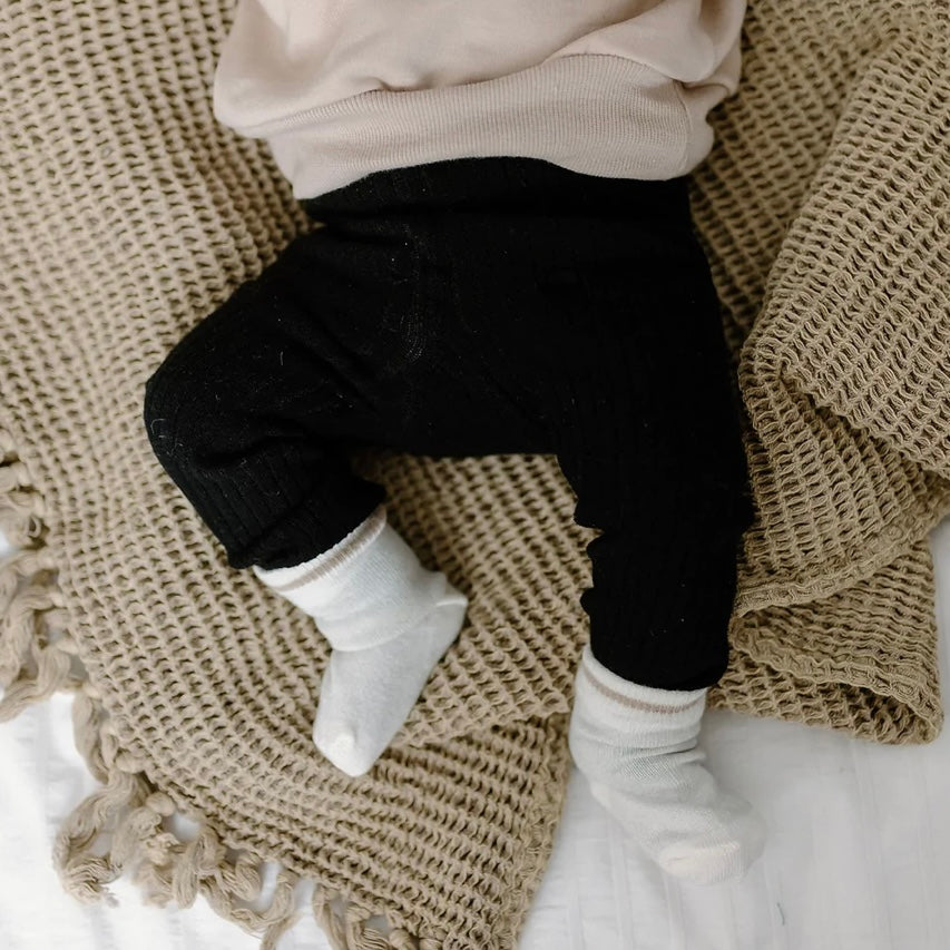 Ribbed Tights Black